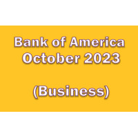 Business Bank Statement Template । Bank of America October 2023 